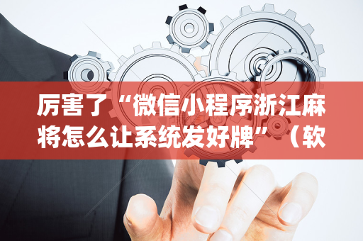 厉害了“微信小程序浙江麻将怎么让系统发好牌”（软挂神器)