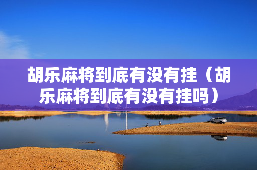 胡乐麻将到底有没有挂（胡乐麻将到底有没有挂吗）