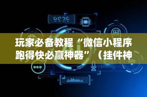 玩家必备教程“微信小程序跑得快必赢神器”（挂件神器)