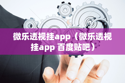 微乐透视挂app（微乐透视挂app 百度贴吧）