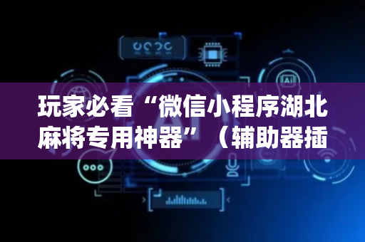 玩家必看“微信小程序湖北麻将专用神器”（辅助器插件)