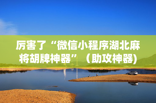厉害了“微信小程序湖北麻将胡牌神器”（助攻神器)