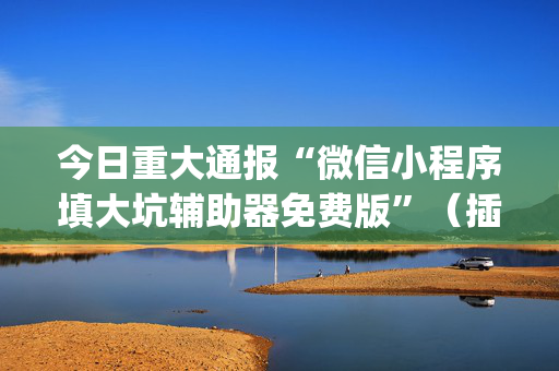 今日重大通报“微信小程序填大坑辅助器免费版”（插件可信吗)