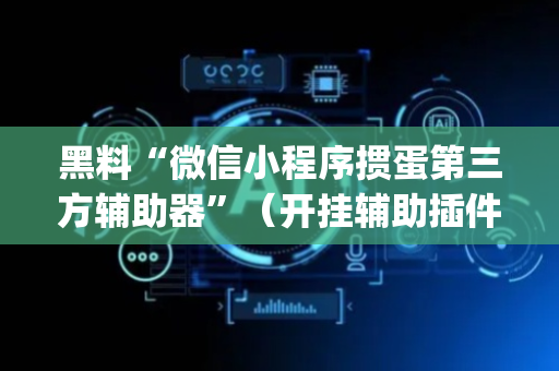黑料“微信小程序掼蛋第三方辅助器”（开挂辅助插件)
