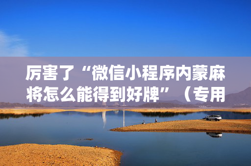 厉害了“微信小程序内蒙麻将怎么能得到好牌”（专用神器)