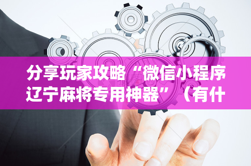 分享玩家攻略“微信小程序辽宁麻将专用神器”（有什么诀窍)