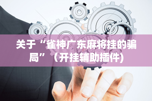 关于“雀神广东麻将挂的骗局”（开挂辅助插件)