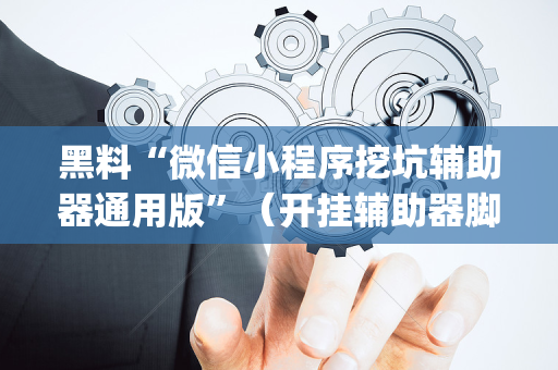 黑料“微信小程序挖坑辅助器通用版”（开挂辅助器脚本)