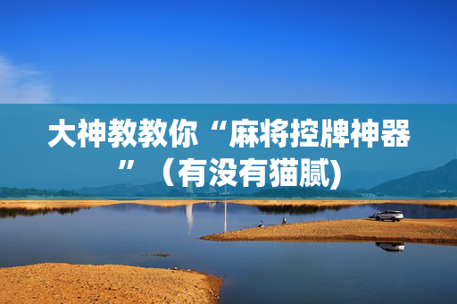 大神教教你“麻将控牌神器”（有没有猫腻)