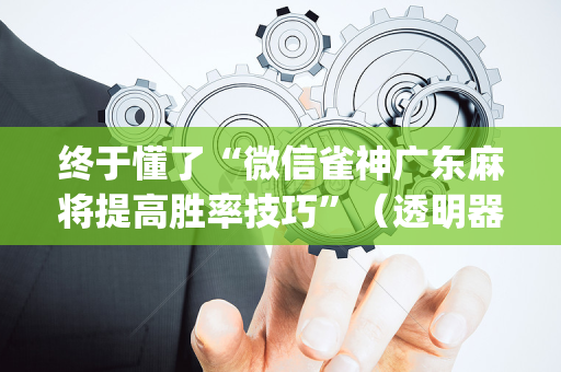 终于懂了“微信雀神广东麻将提高胜率技巧”（透明器教程)