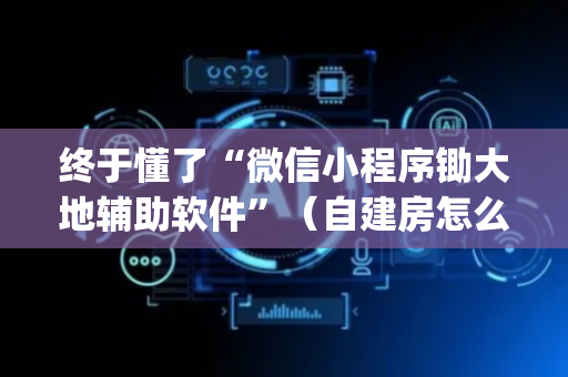 终于懂了“微信小程序锄大地辅助软件”（自建房怎么拿好牌)