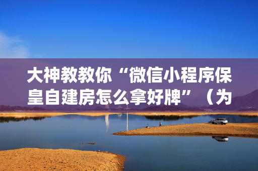 大神教教你“微信小程序保皇自建房怎么拿好牌”（为什么有人一直赢)