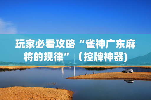 玩家必看攻略“雀神广东麻将的规律”（控牌神器)