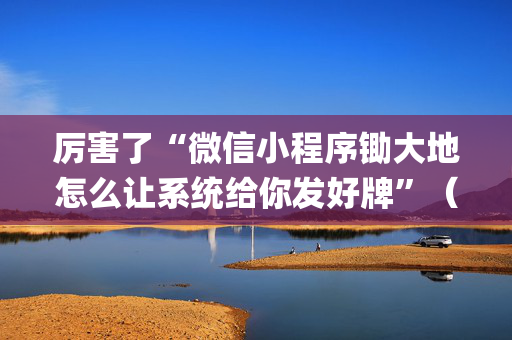 厉害了“微信小程序锄大地怎么让系统给你发好牌”（怎么提高胜率)