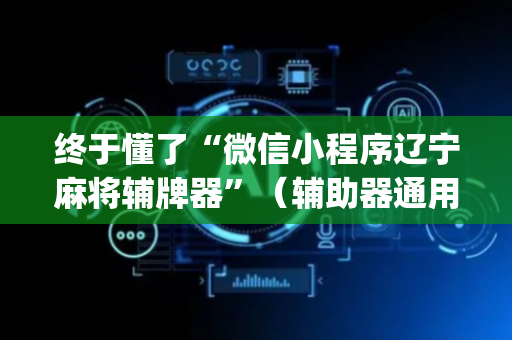 终于懂了“微信小程序辽宁麻将辅牌器”（辅助器通用版)