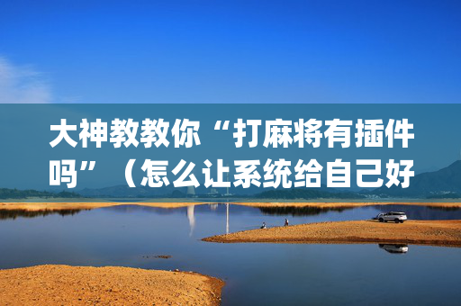 大神教教你“打麻将有插件吗”（怎么让系统给自己好牌)