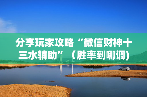 分享玩家攻略“微信财神十三水辅助”（胜率到哪调)