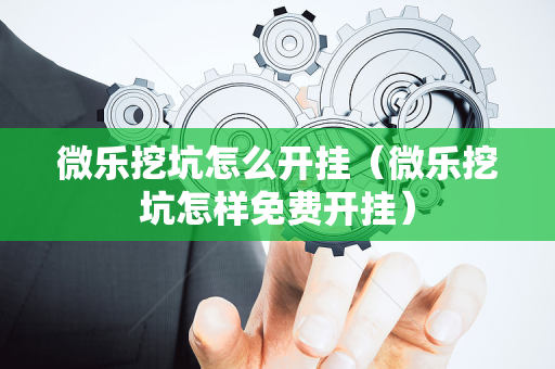 微乐挖坑怎么开挂（微乐挖坑怎样免费开挂）