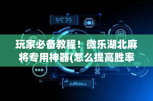 玩家必备教程！微乐湖北麻将专用神器(怎么提高胜率)