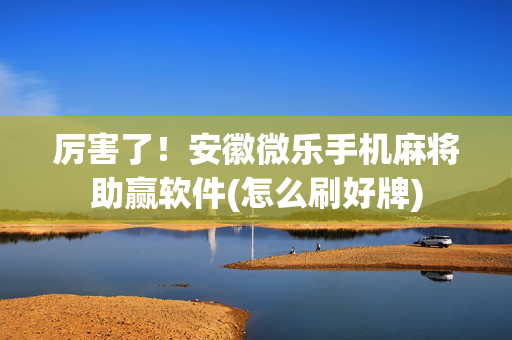 厉害了！安徽微乐手机麻将助赢软件(怎么刷好牌)
