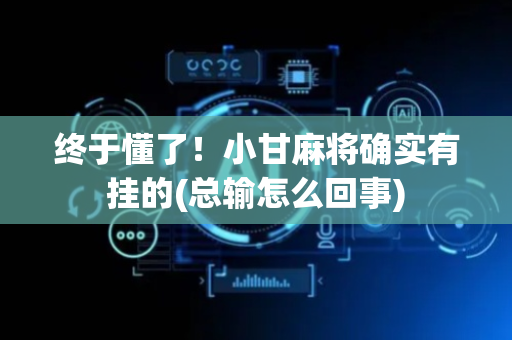 终于懂了！小甘麻将确实有挂的(总输怎么回事)