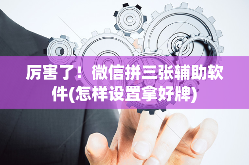厉害了！微信拼三张辅助软件(怎样设置拿好牌)