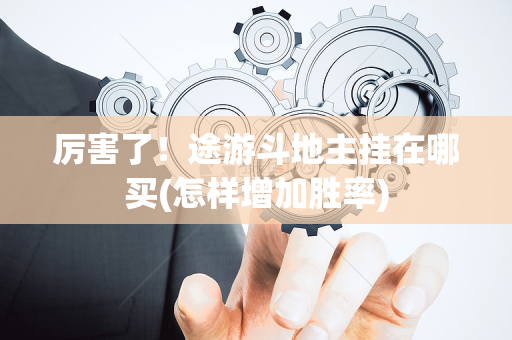 厉害了！途游斗地主挂在哪买(怎样增加胜率)