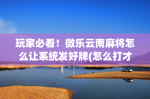 玩家必看！微乐云南麻将怎么让系统发好牌(怎么打才能赢)