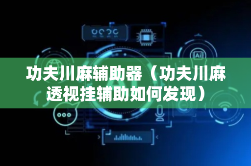 功夫川麻辅助器（功夫川麻透视挂辅助如何发现）