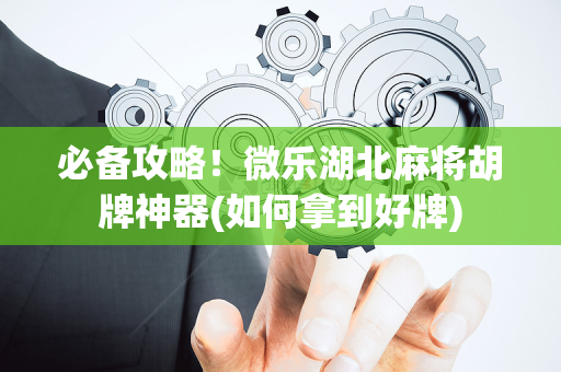 必备攻略！微乐湖北麻将胡牌神器(如何拿到好牌)