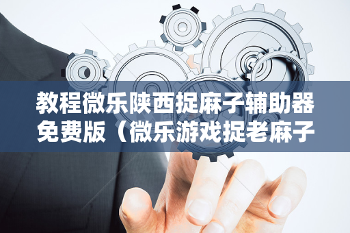 教程微乐陕西捉麻子辅助器免费版（微乐游戏捉老麻子）