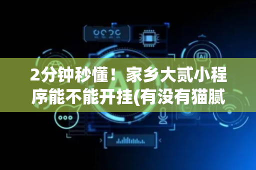 2分钟秒懂！家乡大贰小程序能不能开挂(有没有猫腻)
