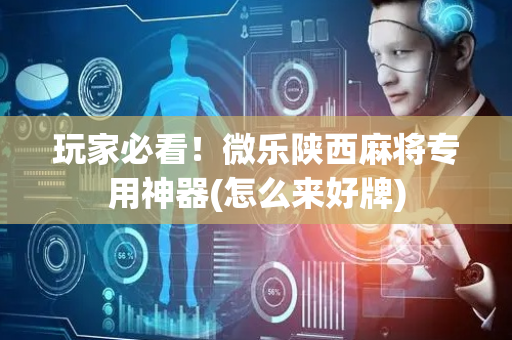 玩家必看！微乐陕西麻将专用神器(怎么来好牌)