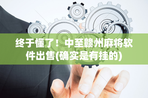 终于懂了！中至赣州麻将软件出售(确实是有挂的)