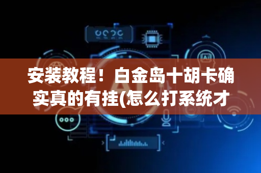 安装教程！白金岛十胡卡确实真的有挂(怎么打系统才能给好牌)