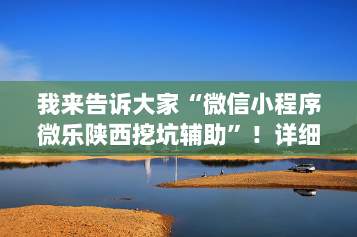 我来告诉大家“微信小程序微乐陕西挖坑辅助”！详细开挂教程（确实真的有挂)-抖音
