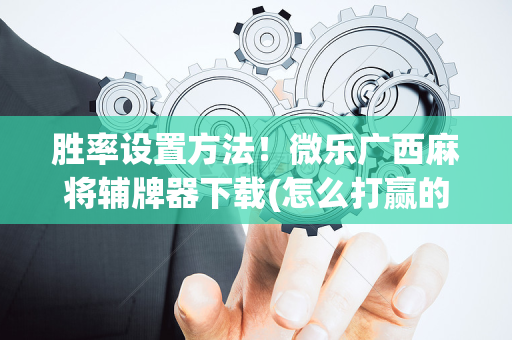 胜率设置方法！微乐广西麻将辅牌器下载(怎么打赢的几率大)