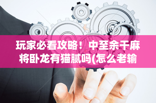 玩家必看攻略！中至余干麻将卧龙有猫腻吗(怎么老输必备神器)