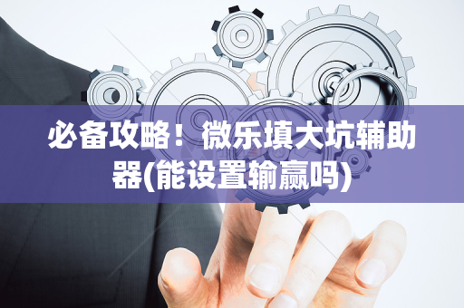 必备攻略！微乐填大坑辅助器(能设置输赢吗)