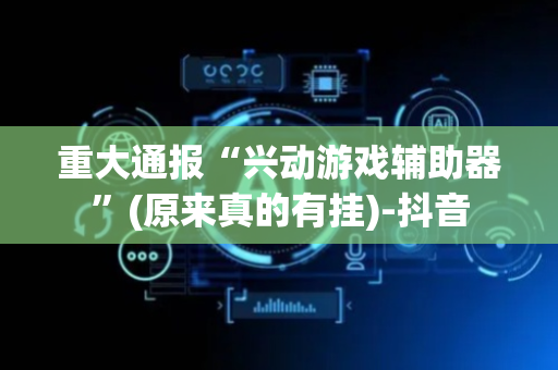 重大通报“兴动游戏辅助器”(原来真的有挂)-抖音