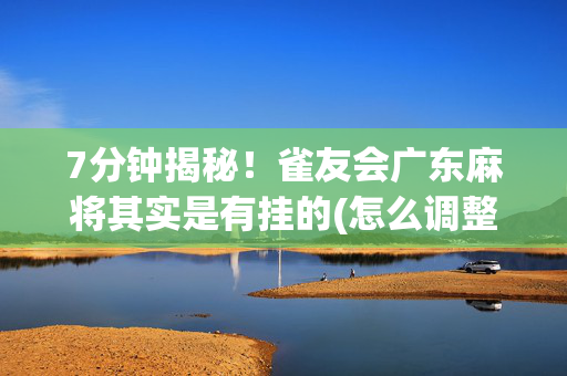 7分钟揭秘！雀友会广东麻将其实是有挂的(怎么调整胜率)