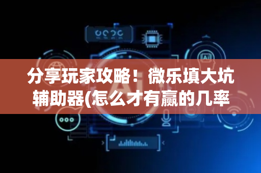 分享玩家攻略！微乐填大坑辅助器(怎么才有赢的几率)