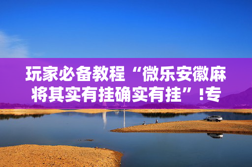 玩家必备教程“微乐安徽麻将其实有挂确实有挂”!专业师傅带你一起了解（详细教程）-抖音