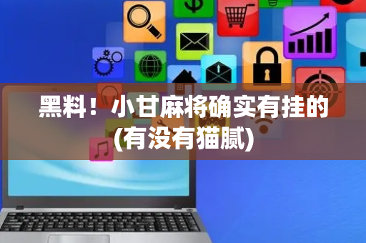 黑料！小甘麻将确实有挂的(有没有猫腻)