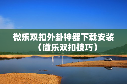 微乐双扣外卦神器下载安装（微乐双扣技巧）