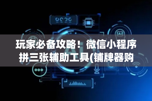 玩家必备攻略！微信小程序拼三张辅助工具(铺牌器购买)