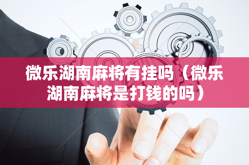 微乐湖南麻将有挂吗（微乐湖南麻将是打钱的吗）