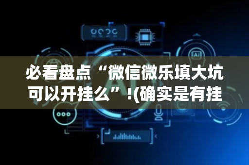必看盘点“微信微乐填大坑可以开挂么”!(确实是有挂)-抖音