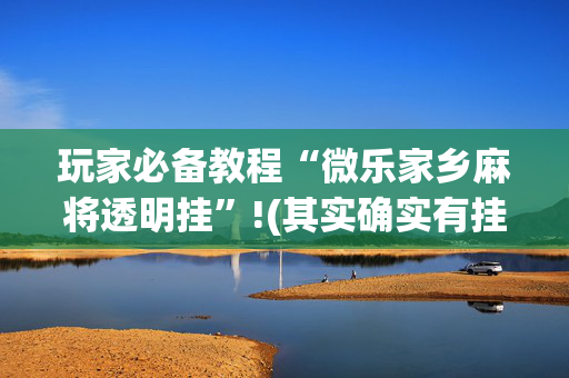 玩家必备教程“微乐家乡麻将透明挂”!(其实确实有挂)-抖音