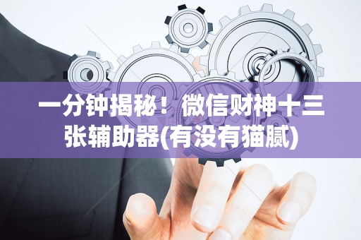 一分钟揭秘！微信财神十三张辅助器(有没有猫腻)